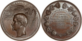 Deuxième République (1848-1852) - Médaille Plébiscite en faveur du président Louis-Napoléon Bonaparte 
A/ L. NAPOLÉON PRÉSIDENT DE LA REPUBLIQUE FRANÇ...