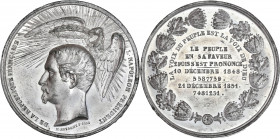 Deuxième République (1848-1852) - Médaille Plébiscite en faveur du président Louis-Napoléon Bonaparte 
A/ L. NAPOLÉON PRÉSIDENT DE LA REPUBLIQUE FRANÇ...