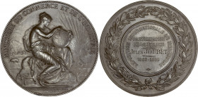 Médaille Ministère du commerce et de l'industrie - Exposition internationale de Melbourne (1888-1889).
Argent - Poinçon corne. 
A/ Légende circulaire,...
