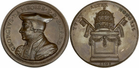 Médaille d'Ambroise (1503) - Louis XIIl Père du peuple.
A/ GEORGIVS DAMBOISE S AE R CARD,
buste de Louis XIII de gauche. 
R/ TVLIT ALTER HONORES, 
deu...