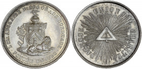 Orient de Bordeaux - Loge l'Anglaise.
Argent - poinçon abeille.
A/ L☐:. ANGLAISE 204 OR:. DE BORDEAUX / FONDÉE EN 1732; armoiries portées par un lion,...