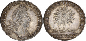Jeton - Corporation Marchands teinturiers - Argent. 
A/ LOVIS. LE. GRAND. - PROTECTEVR. DES.ARTS, 
R/ DE. TE. LUX. DE. LUCE. COLORES, exergue: inscrip...