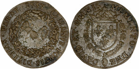 Corporation Jardinier - Cuivre. 
A/ MEMENTO. DNE. DAVID. ET. OMNIS,
Écu de France avec le collier de l'Ordre de Saint-Michel.
R/ MANVS. FORTIS. DIVITI...