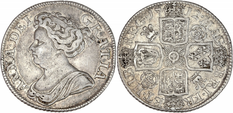 Grande-Bretagne - Anne - Argent - 1 Shilling - 1712. 
A/ ANNA. DEI. - GRATIA.
bu...