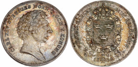 Suède - Charles XIV - Argent - 1/8 Riksdaler 1831.
A/ CARL. XIV SVERIGES NORR. G. O. V. KONUNG, 
tête de Charles XIV à droite. 
R/ FOLKETS KARL MIN BE...