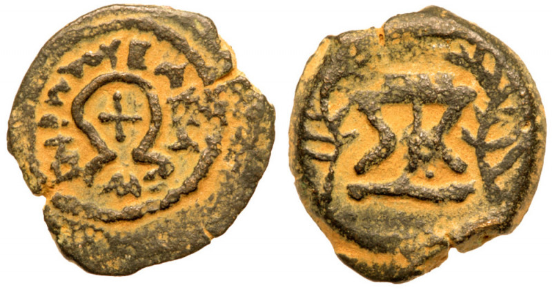 Judaea, Herodian Kingdom. Herod I. &AElig; 2 Prutot (4.02 g), 40 BCE-4 CE. Jerus...