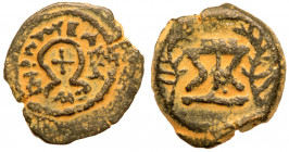 Judaea, Herodian Kingdom. Herod I. Æ 2 Prutot (4.02 g), 40 BCE-4 CE. VF