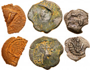 Judea. Herodian Dynasty. Herod Archelaus, 4 BCE to 6 CE. Lot of 3 Bronzes