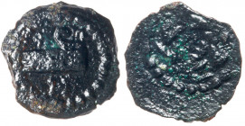Herod Archelaus, 4 BCE to 39 CE. AE half-Prutah (13 mm; 1.19 g). VF