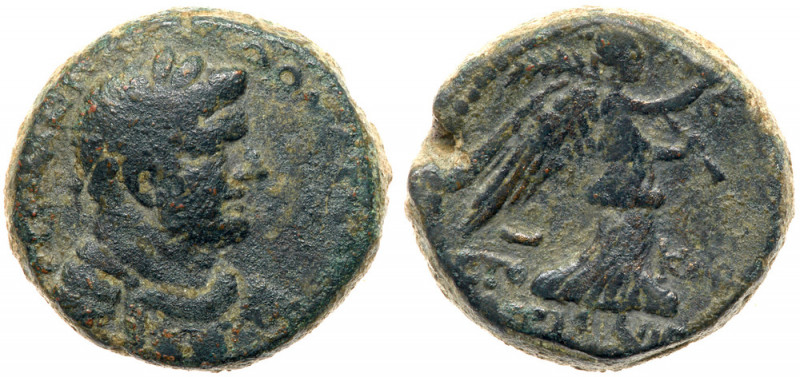 Herod Agrippa II under Flavian Rule. AE 21 (11.32). Mint of Caesarea Maritima. Y...