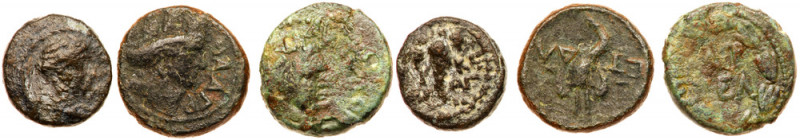 Herodian Dynasty. Agrippa II Under Flavian Rule. 3-piece lot. All different Agri...