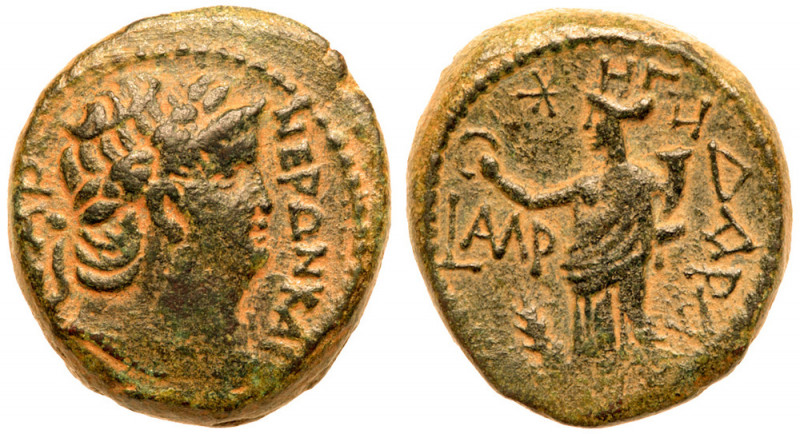 Nero. &AElig; (10.31 g), AD 54-68. Gadara in Decapolis, CY 131 (AD 67/8). NEP&Om...