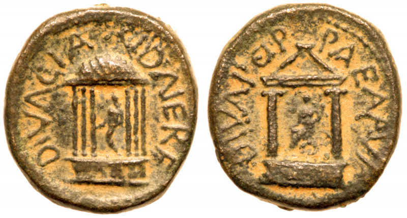 Diva Poppaea and Diva Claudia. &AElig; (6.50 g), died AD 65 and AD 63 respective...