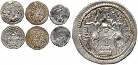 3-Piece lot of Sasanian Silver Drachms.