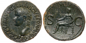 Caligula, (Gaius) 37-41 AD. AE As (11.4g). EF