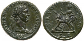 Domitian, 81-96 AD. AE Dupondius (13.07g). VF