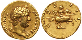Hadrian, A.D. 117-138. Gold Aureus (6.62g). VF