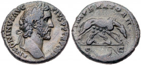 Antoninus Pius. Æ As (12.79 g), AD 138-161. VF