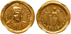 Theodosius II, 402-450 AD. Gold Solidus (4.46g)