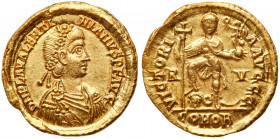 Valentinian III. Gold Solidus (4.53 g), AD 425-455. AU