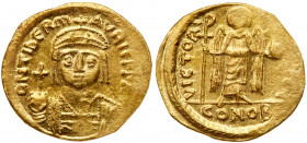 Maurice Tiberius, 582-602. Gold Solidus (4.34 g). EF