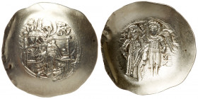 Isaac II Angelus. Electrum Aspron Trachy Nomisma (3.77 g), 1185-1195. VF