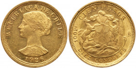 Chile. 100 Pesos, 1926. AU