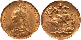 Great Britain. Sovereign, 1889. NGC MS61
