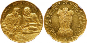India. Gold Medal, undated. NGC AU55