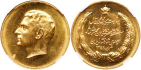 Iran. Gold Medal, SH1344 (1965). NGC MS63
