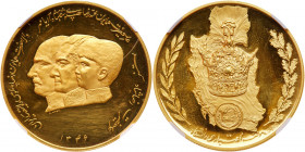Iran. Gold Medal, SH1346 (1967). NGC PF63