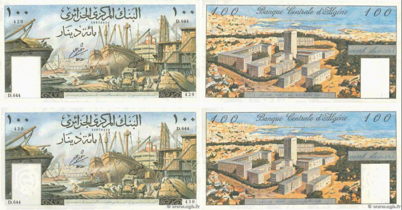 Country : ALGERIA 
Face Value : 100 Dinars Consécutifs 
Date : 01 janvier 1964 
...