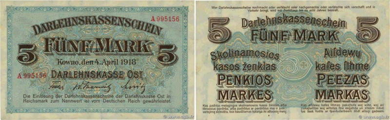 Country : GERMANY 
Face Value : 5 Mark  
Date : 04 avril 1918 
Period/Province/B...