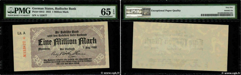 Country : GERMANY 
Face Value : 1 Million Mark  
Date : 07 août 1923 
Period/Pro...