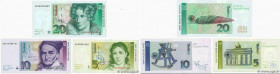 Country : GERMAN FEDERAL REPUBLIC 
Face Value : 5, 10 et 20 Deutsche Mark Lot 
Date : 1989-1991 
Period/Province/Bank : Deutsche Bundesbank 
Catalogue...
