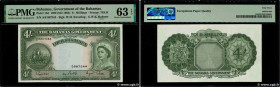 Country : BAHAMAS 
Face Value : 4 Shillings  
Date : (1963) 
Period/Province/Bank : The Bahamas Government 
Catalogue reference : P.13d 
Alphabet - si...