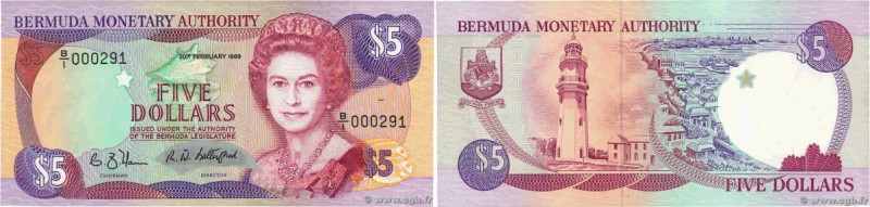 Country : BERMUDA 
Face Value : 5 Dollars Petit numéro 
Date : 20 février 1989 
...