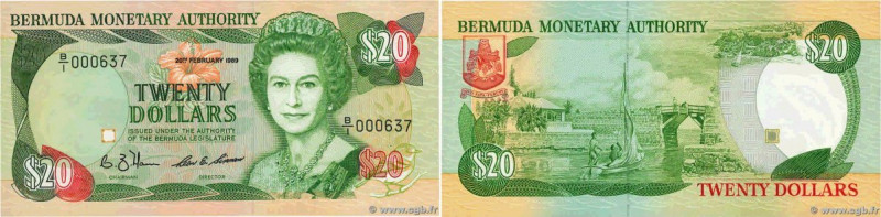 Country : BERMUDA 
Face Value : 20 Dollars Petit numéro 
Date : 20 février 1989 ...