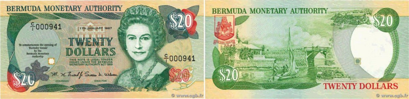 Country : BERMUDA 
Face Value : 20 Dollars Commémoratif 
Date : 17 janvier 1997 ...