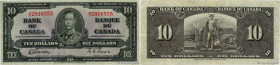 Country : CANADA 
Face Value : 10 Dollars  
Date : 02 janvier 1937 
Period/Province/Bank : Bank of Canada 
Catalogue reference : P.61b 
Alphabet - sig...