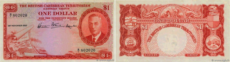 Country : CARIBBEAN  
Face Value : 1 Dollar  
Date : 28 novembre 1950 
Period/Pr...