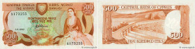 Country : CYPRUS 
Face Value : 500 Mils  
Date : 01 juin 1982 
Period/Province/Bank : Central Bank of Cyprus 
Catalogue reference : P.45a 
Alphabet - ...