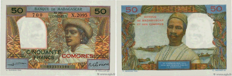 Country : COMOROS 
Face Value : 50 Francs  
Date : (1963) 
Period/Province/Bank ...