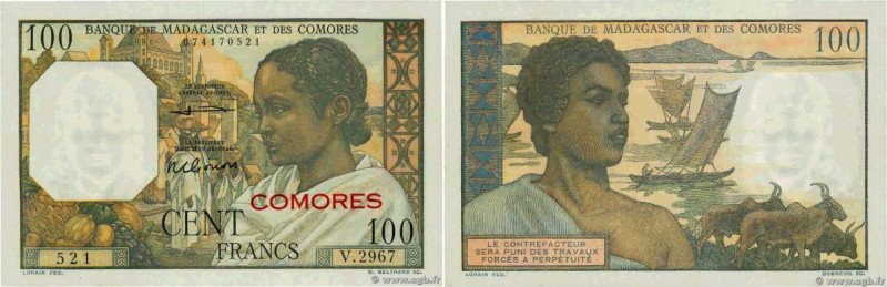 Country : COMOROS 
Face Value : 100 Francs  
Date : (1963) 
Period/Province/Bank...