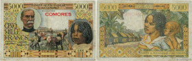 Country : COMOROS 
Face Value : 5000 Francs  
Date : (1963) 
Period/Province/Bank : Banque de Madagascar et des Comores 
Catalogue reference : P.6c 
A...