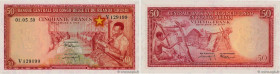 Country : BELGIAN CONGO 
Face Value : 50 Francs  
Date : 01 mai 1959 
Period/Province/Bank : Banque Centrale du Congo Belge et du Ruanda-Urundi 
Catal...