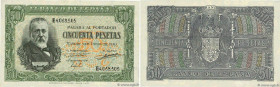 Country : SPAIN 
Face Value : 50 Pesetas  
Date : 09 janvier 1940 
Period/Province/Bank : Banco de Espana 
Catalogue reference : P.117a 
Alphabet - si...
