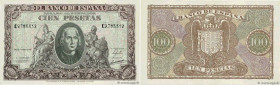 Country : SPAIN 
Face Value : 100 Pesetas  
Date : 09 janvier 1940 
Period/Province/Bank : Banco de Espana 
Catalogue reference : P.118a 
Alphabet - s...