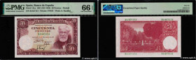 Country : SPAIN 
Face Value : 50 Pesetas  
Date : 31 décembre 1951 
Period/Province/Bank : Banco de Espana 
Catalogue reference : P.141a 
Alphabet - s...