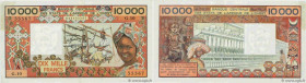 Country : WEST AFRICAN STATES 
Face Value : 10000 Francs  
Date : (1977-1979) 
Period/Province/Bank : B.C.E.A.O. 
Department : Côte d'Ivoire 
Catalogu...
